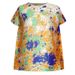 Pleated 2025 Summer New Printed Fashion Loose Top Versatile Wide-Leg Harem Pants Two-Piece Set For Women_ecoleips.com