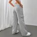 Women's Clothing Cargo Jogger Pants High Waist Drawstring Wide Leg Casual Sweatpants With Multiple Pockets – Streetwear, Black/Beige/Light Grey_ecoleips.com