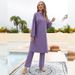 Women's Clothing Arab Full Coverage Diving Surfing Conservative Swimsuit Three Piece Suit Sunscreen Long Sleeved Split Swimsuit_ecoleips.com