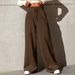 Solid Color High-Waisted Drawstring Women's Fall/Winter 2024 New European And American Style Loose Straight Pants_ecoleips.com
