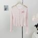 Women's Clothing Thin Round Neck Splicing Flower Short Long Sleeve Knitted Sun Protection Shirt Summer New Slim Fit Small Cardigan Top_ecoleips.com