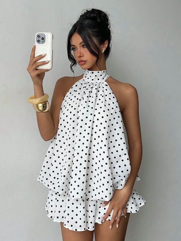 2026 Cross-border European And American Sexy Tutu With Halter Neck, Open Back, Tie Design, Elegant Style, Short Dress_ecoleips.com
