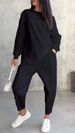 2024 Autumn Winter European And American Cross-Border Independent Station New Women's Casual Round Neck Loose Irregular_ecoleips.com