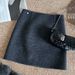 Elegant Solid Color Woolen For Women, Gray Short S, 2025 Autumn/Winter Korean Style Simple Versatile A-line Pencil_ecoleips.com