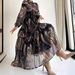 Women's Clothing New Print With Belt Long Fashionable And Elegant Dress_ecoleips.com