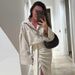 Women's Clothing Summer New Sweet Fresh Loose Plus Size Lapel Long Sleeve Patch Pocket Shirt Women's Top_ecoleips.com