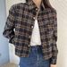 Women's Oversized Plaid Shirt – Long Sleeve Button Down With Vintage Checkered Design, Layering Essential For Casual & Streetwear_ecoleips.com