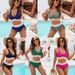 Women's Clothing European And American Style Deep V Bikini, Cross Border Amazon, Sexy High Waisted, Tummy Covering Drawstring Vacation Spa Swimsuit_ecoleips.com