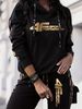 Women's Casual Hooded Loose Fit Side Stripe Letter Print Comfortable Sportswear Set_ecoleips.com