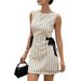 Summer New Women's Sleeveless Slim Fit Double Sided Bow Dress_ecoleips.com