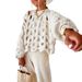 Women's Clothing Casual Solid Color Women's Casual Solid Color Lace Crochet Long Sleeve Sweater – Beach Vacation Boho Top (White, Beige, S/M/L/XL)_ecoleips.com