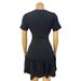 Sexy Cropped Solid Color Dress For Women Strappy Low Cut Style Short Sleeved Women's Clothing_ecoleips.com
