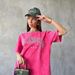 2024 Summer New Pure Cotton Sho Sleeve T-Shi For Women, Ins Trendy Brand, College Style Top, Washed Vintage Base_ecoleips.com