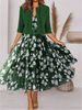 Women’s Clothing New autumn and winter women's clothing big swing dress plus small jacket two piece set_ecoleips.com