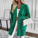 Women's Clothing Soft V-Neck Sweater Women's Casual Loose Knit Cardigan - Lightweight Comfortable Pullover For Fall Winter_ecoleips.com