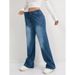 European And American Sizes - Cross-border Bestseller Trendy Elastic Wide-leg Women's Jeans_ecoleips.com