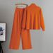 Women's Clothing Autumn And Winter New Knitted Cardigan Wide Leg Pants Two Piece Suit Trend_ecoleips.com