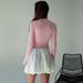 Voya Women's Sexy Sweet Style T-Shirt, Spring/Summer Twisted Slim Fit Sweet & Spicy Long Sleeve Innerwear Pink Top_ecoleips.com