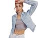 Jackets Long Sleeve Short Slim Fit Washed Women's Slightly Stretch Denim Jacket_ecoleips.com