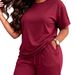 Women's Spring/Summer Short-Sleeved Two Piece Set Trendy Casual Fashion Spot Goods_ecoleips.com