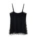 Women's Clothing Lace Trimmed Slit Camisole Top Pajama Style Sexy Summer New_ecoleips.com
