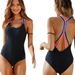 Women's Clothing One Piece Swimsuit Women's Halter Back Solid Color Swimsuit Slim Simple Swimsuit_ecoleips.com