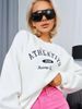 Women's Clothing New Long Sleeved Round Neck Sweater Fashion Pin Design Letter Printing Loose Top Trend_ecoleips.com
