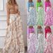 Women's clothing new printed casual suit lapel sexy strap shirt high waist wide leg pants two piece suit_ecoleips.com