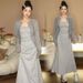 Autumn New Korean Fashion + Cardigan Two-Piece Set Maternity Dress_ecoleips.com
