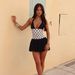 Fashion Sexy Polka Dot Lace Up Deep V Neck Backless Slim Fit Waist Tied Party Casual Evening Bodycon Dress For Women_ecoleips.com