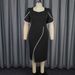 Women's Clothing Plus Size Elegant Women's Dress Square Neck Pearl Slit Skirt_ecoleips.com