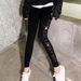 K Slimming And Slimming Heavy Industry Hot Pressed Diamond High Waisted Tight Pants With Leggings For Women's Outerwear_ecoleips.com