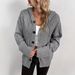2025 European American Cross-border Women's Fashion Solid Color Hooded Single-breasted Sweater, New Autumn And Winter_ecoleips.com
