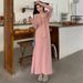 Autumn New Korean Fashion Shawl Stretch Maternity Dress_ecoleips.com