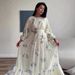 Modest Abaya Dress Elegant Printed Maxi Dress For Women – Flowy Long Sleeve Boho Dress With Feminine Floral Design_ecoleips.com