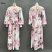 Elegant Floral Print Off-Shoulder Dress With Lantern Sleeves For Women, A-Line Long Maxi Dress For Casual Outings_ecoleips.com
