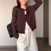 Elegant Striped Knitted Cardigan For Women, Popular Fashion, Early Autumn Korean Chic Outerwear_ecoleips.com