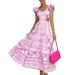 2026 Spring New Women's Clothing Cross-Border European And American Dresses Fashionable Casual Printed Hollow Out_ecoleips.com
