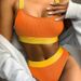 Women's High Waist Bikini Set - Conservative European & American Style (Cake Color, Split Design, Summer Sports Swimwear)_ecoleips.com