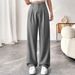 Women's Clothing Commuter Drape Slim Spring And Summer High Waist Wide Leg Pants Versatile Casual Suit Pants Trousers_ecoleips.com