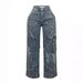 Women's Clothing Star Tassel Raw Edge Loose Straight Casual Pants Women_ecoleips.com