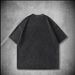 Vintage Washed Oversized Relaxed Fit T-Shirt For Women - Retro Distressed Cotton Tee With 3D Print_ecoleips.com