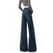 Dark Blue High-waisted Jeans Women, 2025 New Model For Autumn, Spring, Summer, Stretchy And Not Tight-fitting, Slightly_ecoleips.com