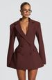 "Double-Breasted Blazer For Women – Deep V-Neck Elegant Suit Jacket In Classic Colors"_ecoleips.com