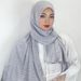 Muslim Accessories"Elegant Jacquard Chiffon Hijab Scarf – Striped & Solid Color Headwrap For Women, Lightweight & Breathable"_ecoleips.com