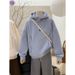 High-end Super Stylish Purple Hooded Sweatshirt Women, Autumn Winter, Fleece-lined And Thickened, Casual Style, Popular_ecoleips.com