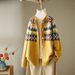 Women's Clothing Autumn And Winter Women's Retro Love Jacquard Round Neck Sweater Women's Loose Ethnic Style Sweater Cardigan Jacket Women's_ecoleips.com
