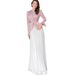 Modest Abaya Dress Women's Elegant Long Sleeved Color Blocked Dress Autumn Fashion Pleated Skirt Year Round Polyester_ecoleips.com