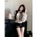 Real Photos, Real Prices. French Court Style Bow Tie Puff Sleeve Lace Blouse For Women, Autumn And Winter, Stylish Shirt_ecoleips.com