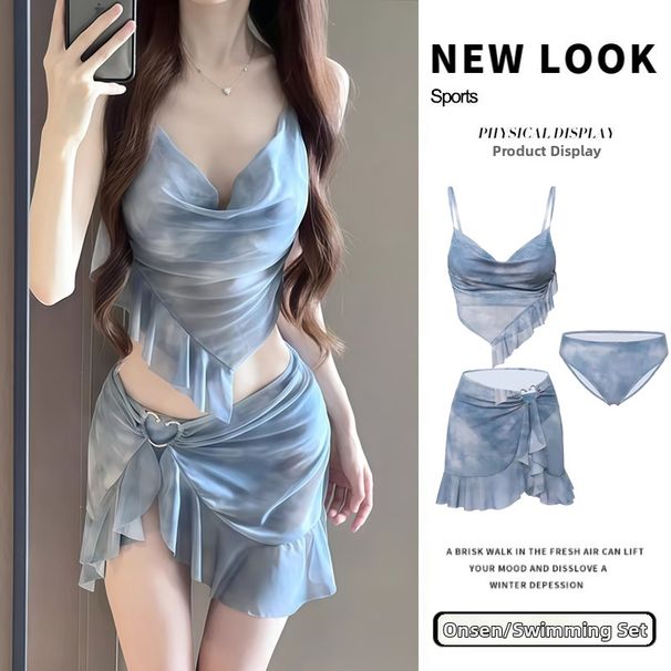 Women's Three Piece Bikini Swimsuit High End Concealing Swimwear For Beach Vacations And Hot Springs New Two Piece Set_ecoleips.com